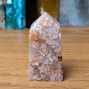 Pink Agate Crystal Tower